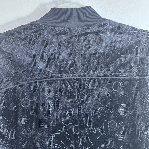 TED BAKER Sz 3 (US L equivalent) Zariya Floral Texture Bomber Lined Jacket - Picture 3 of 11